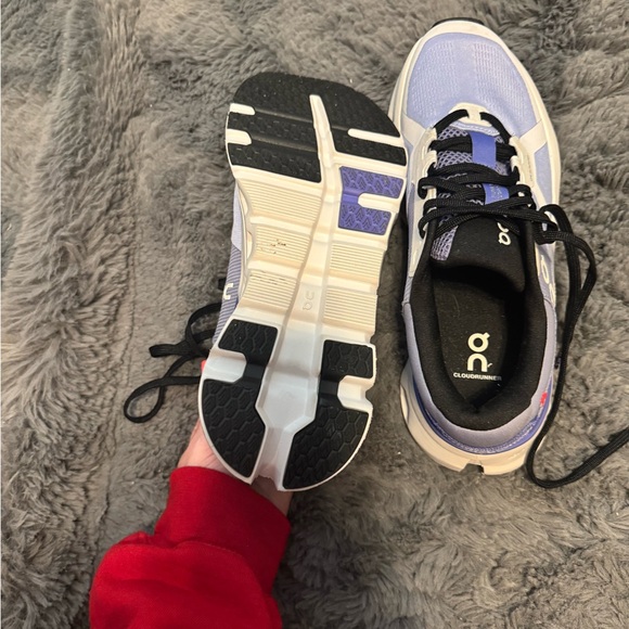 On Cloudrunner Running Shoes - Purple and White - Picture 4 of 6